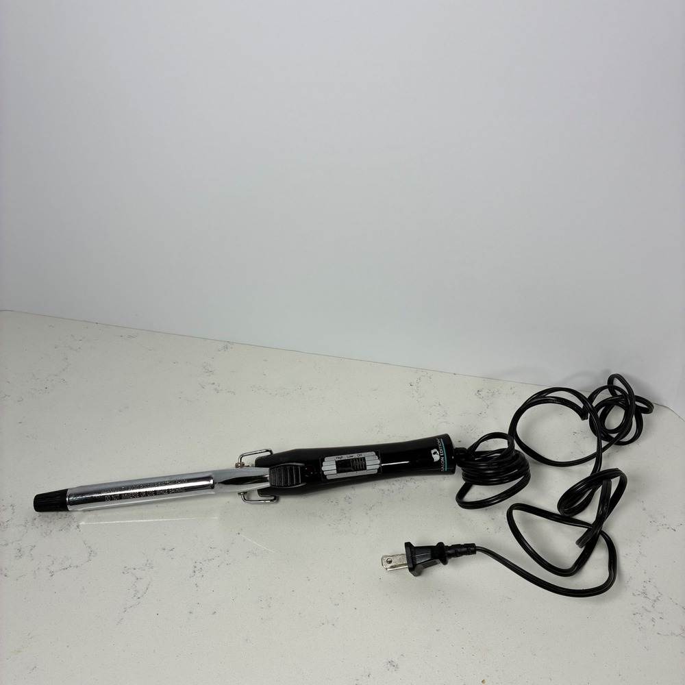 Salon Edition Curling Iron 5/8 Inch Black Model 1405 Chrome Barrel Tight Curls